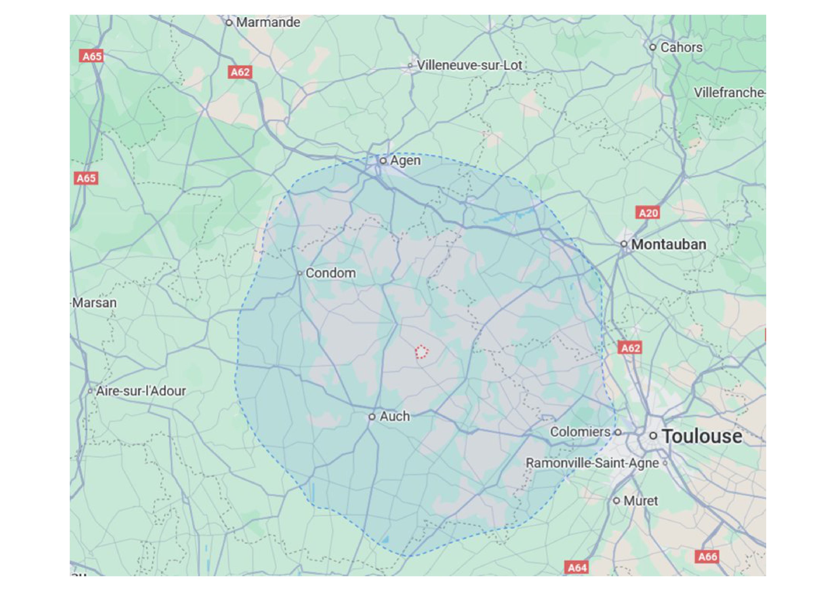 Zone d'intervention KEPTIX dans le Gers